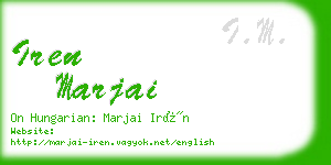 iren marjai business card